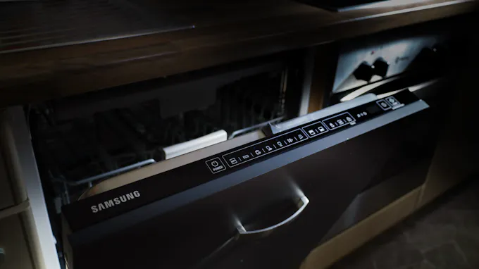 Modern dishwasher built into kitchen cabinetry, serviced by an Altoona appliance repair technician