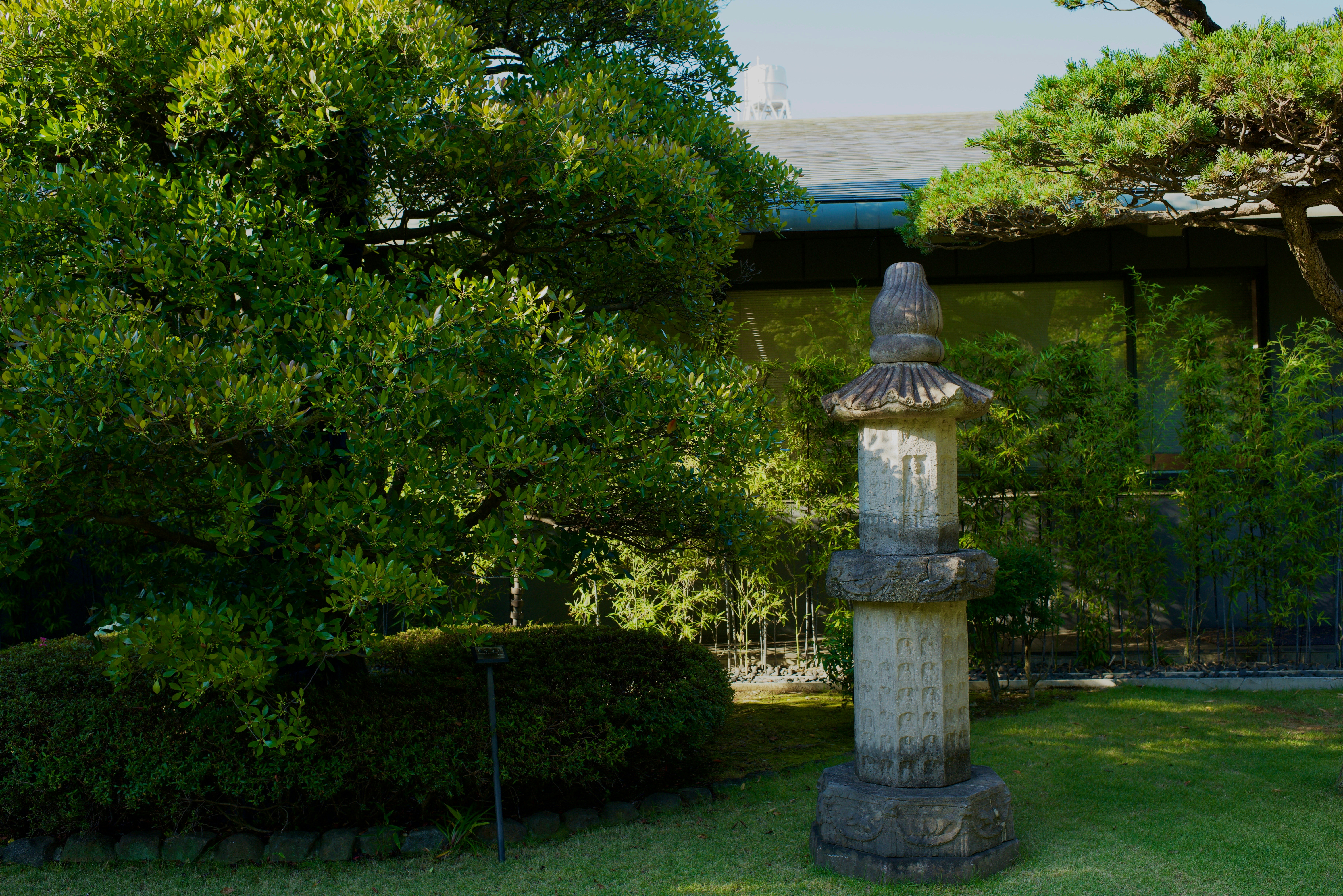 Stone lantern in garden