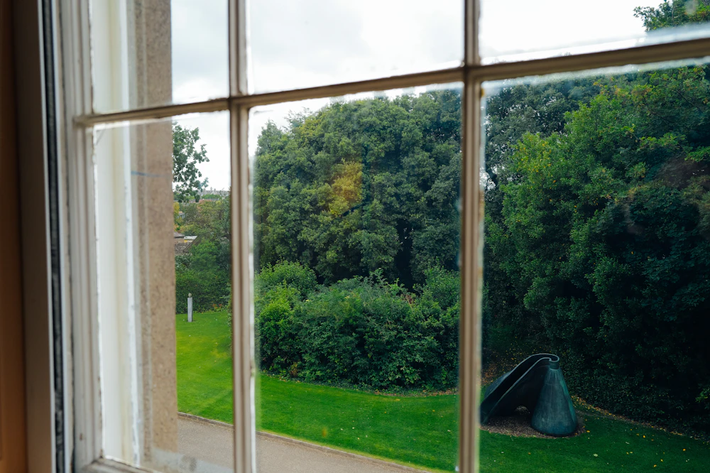 New window panes overlooking the garden