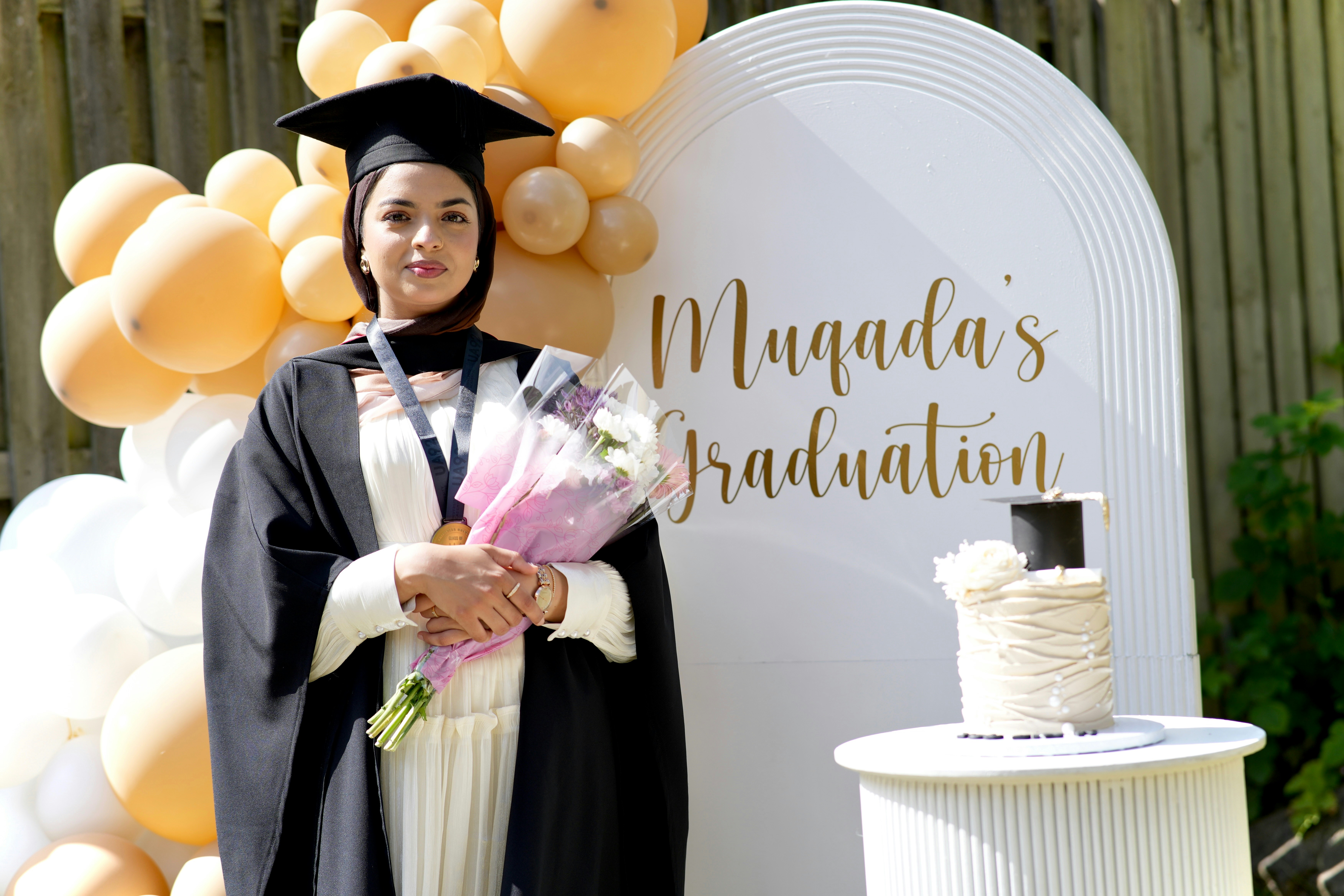 Graduate celebrating