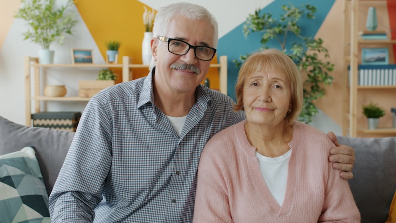 Senior couple enjoying quality time together at home