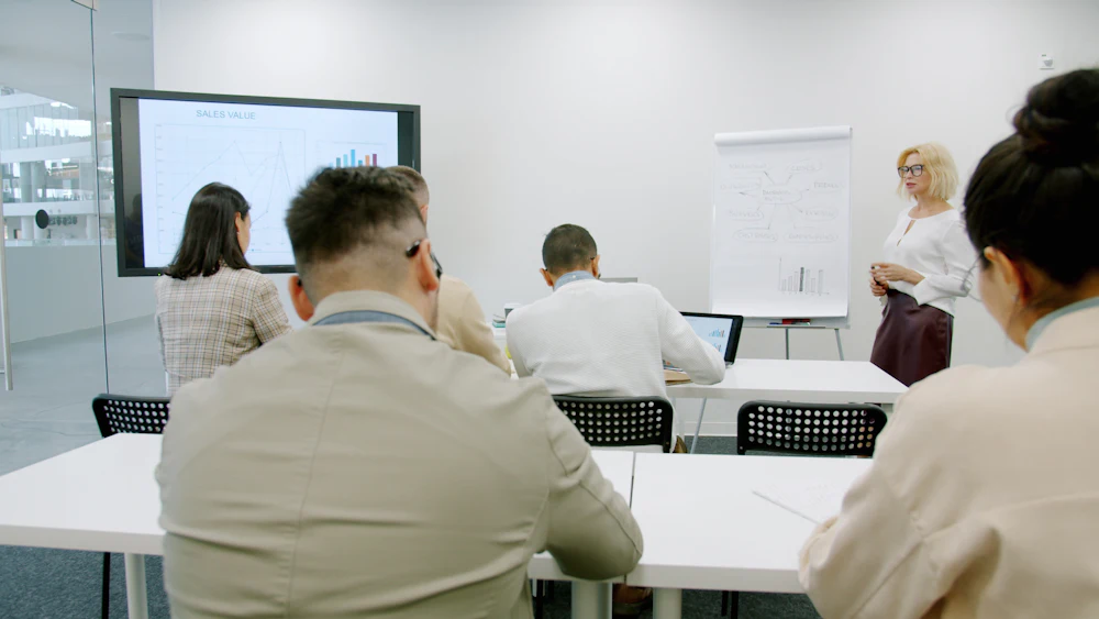 Aula di formazione durante una simulazione