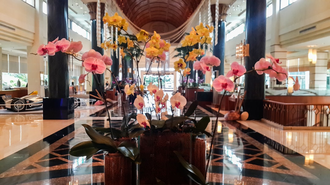 Hotel lobby flowers