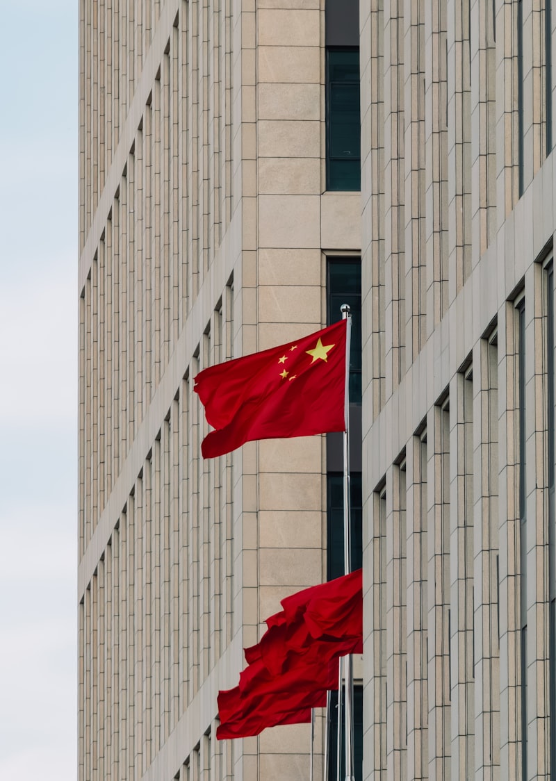 Taiwan Strait, Beijing government building, diplomatic meeting, Japanese prime minister podium, Chinese flag