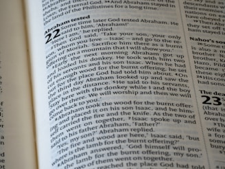 Open book with text on pages