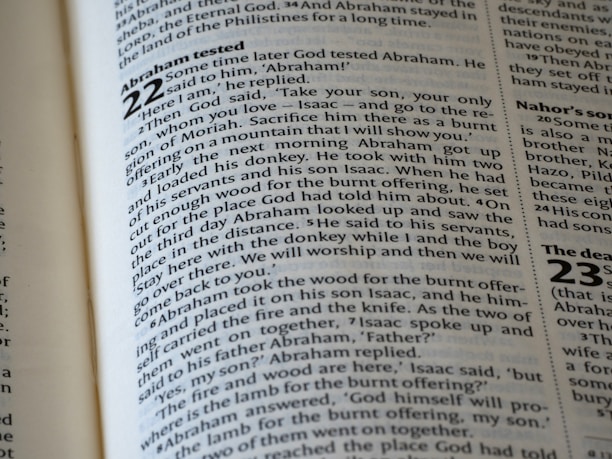 Open book with text on pages