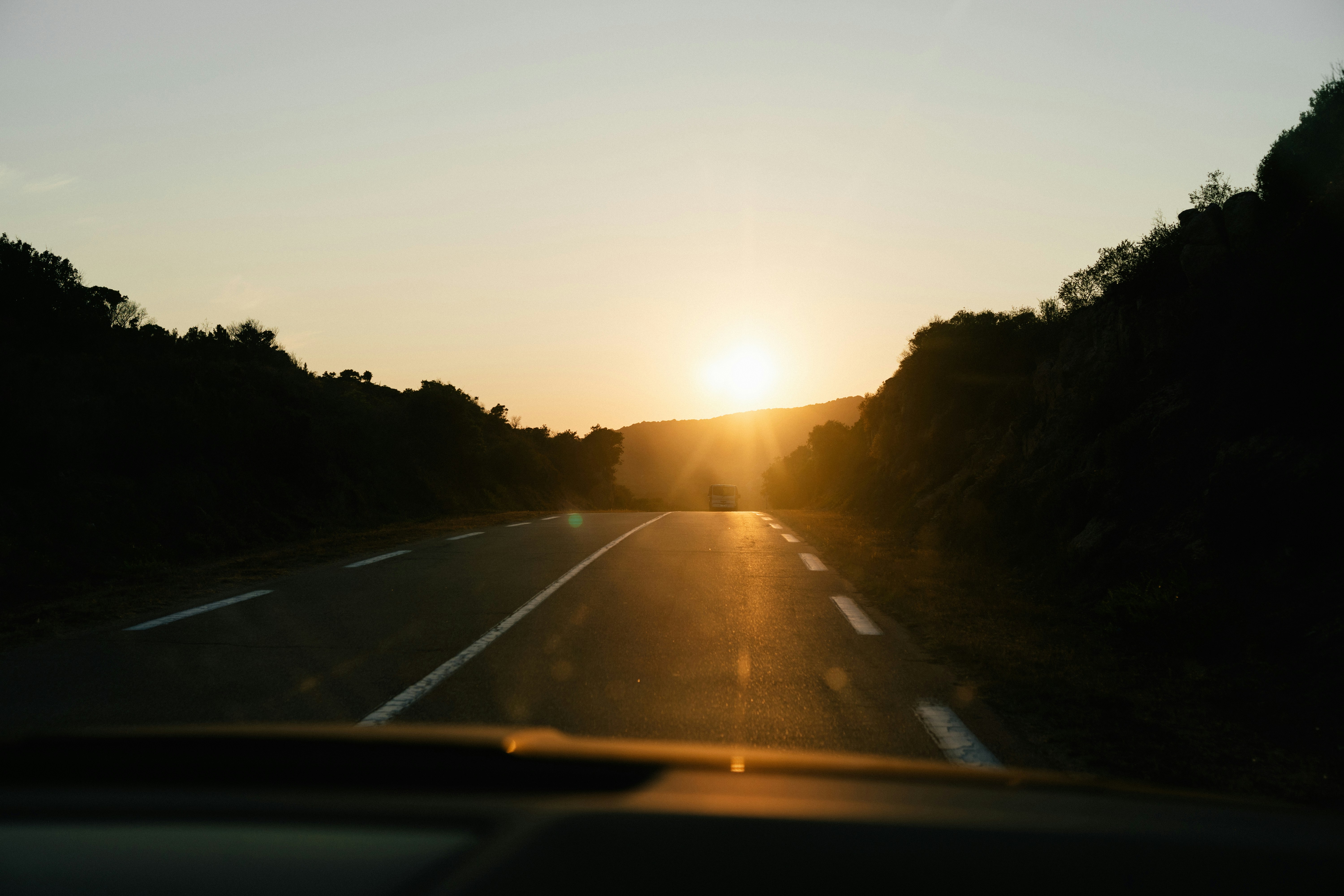 serene open road at sunset - Opening up a relationship