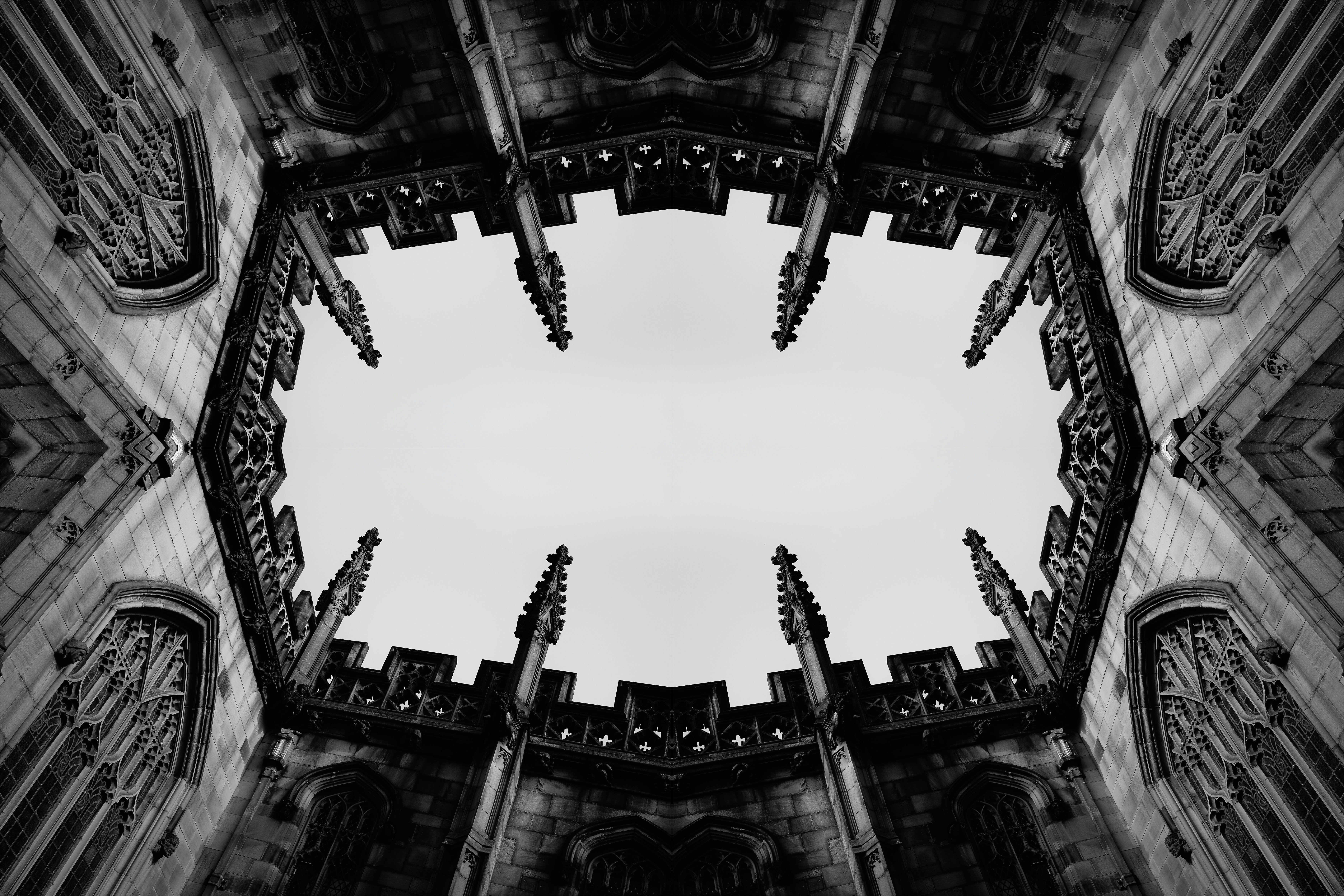 Kaleidoscopic - A black and white photography series exploring hidden symmetrical patterns unveiled through reflection 🪞