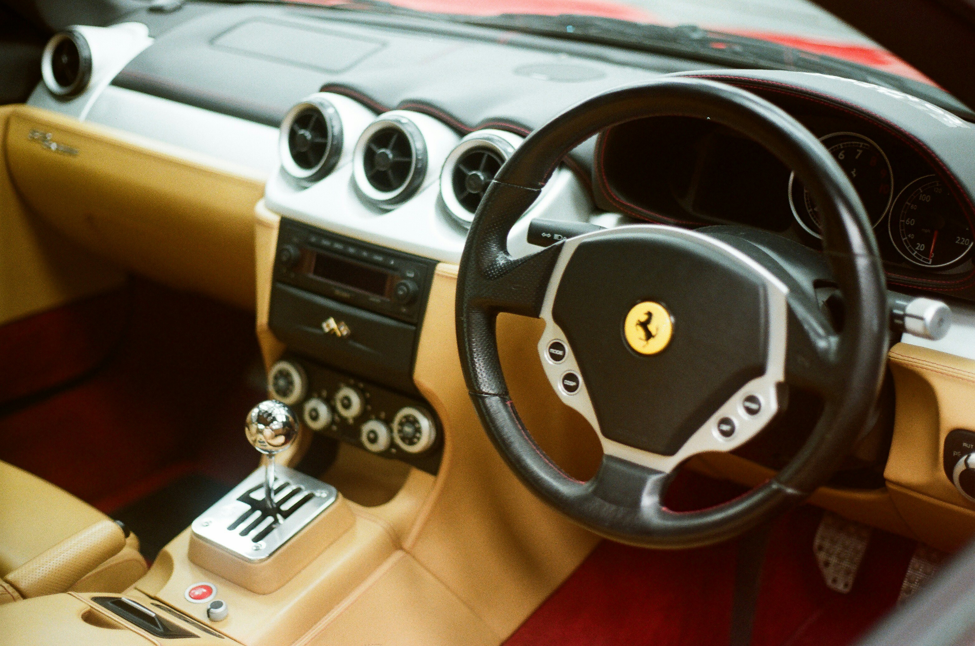 Luxury sports car interior