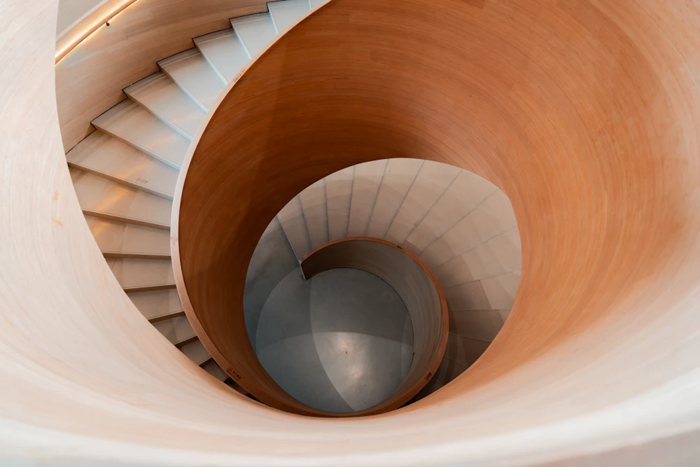 Spiral staircase in steel