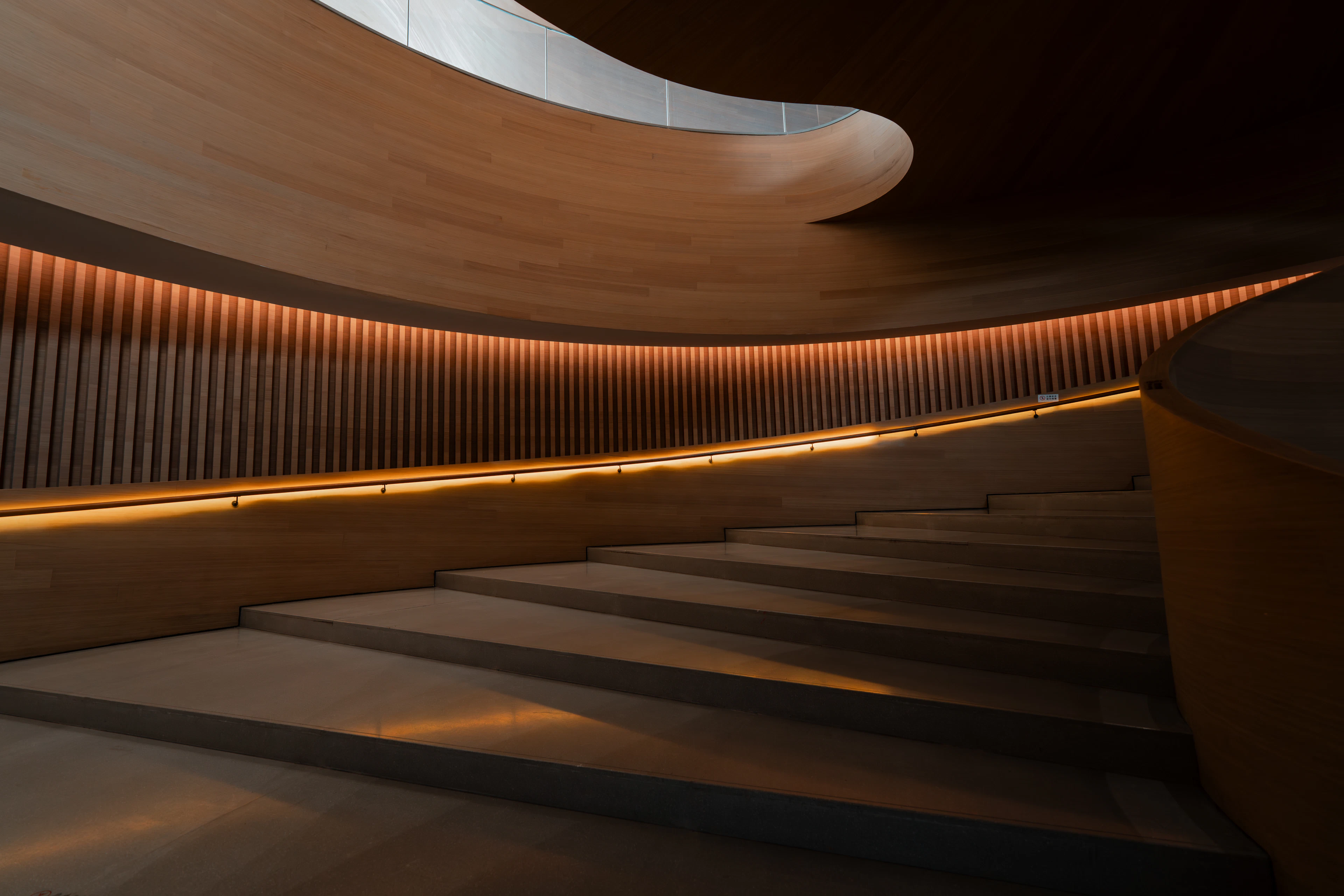 Staircase handrail in a home