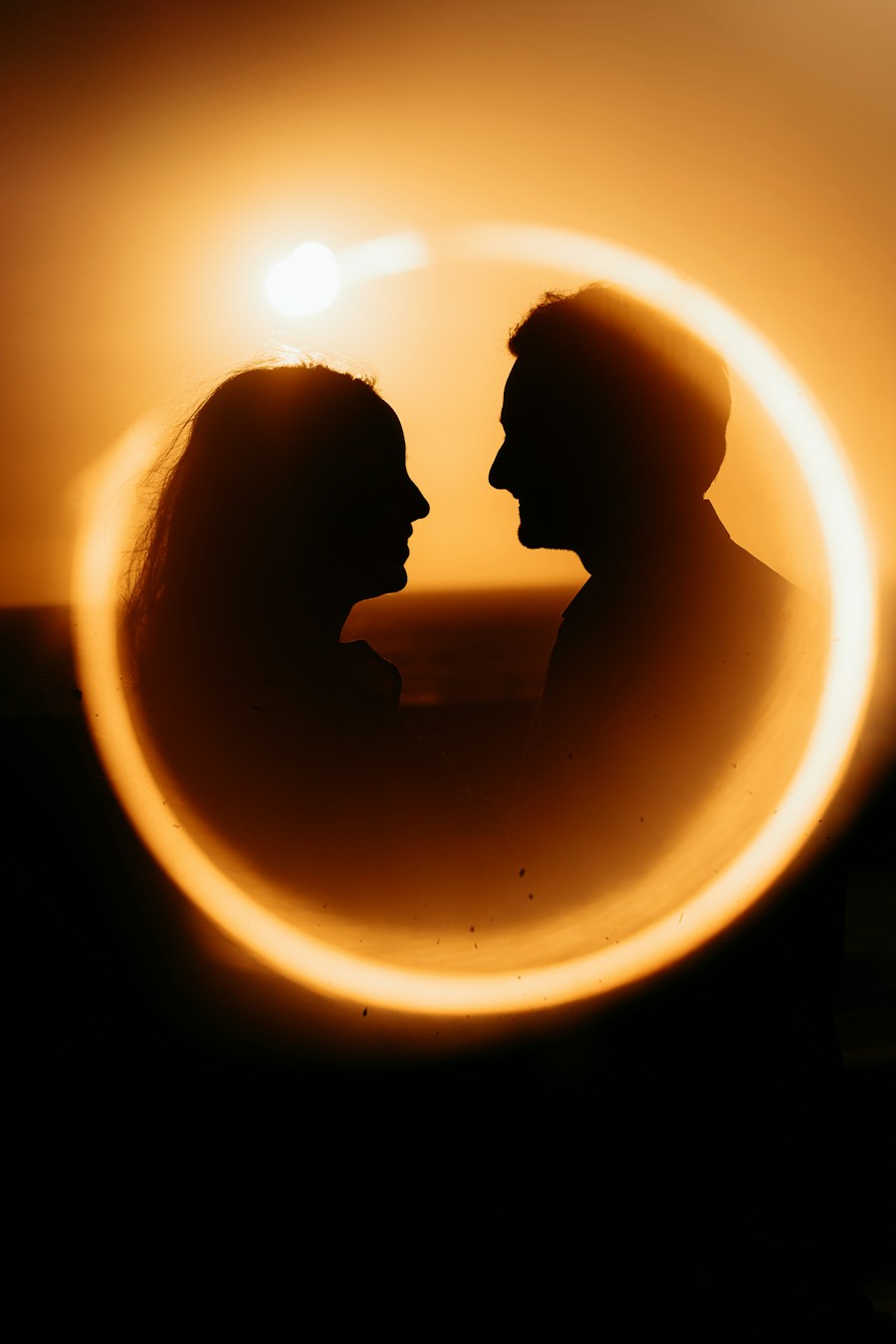 Dramatic cliffside sunset ceremony