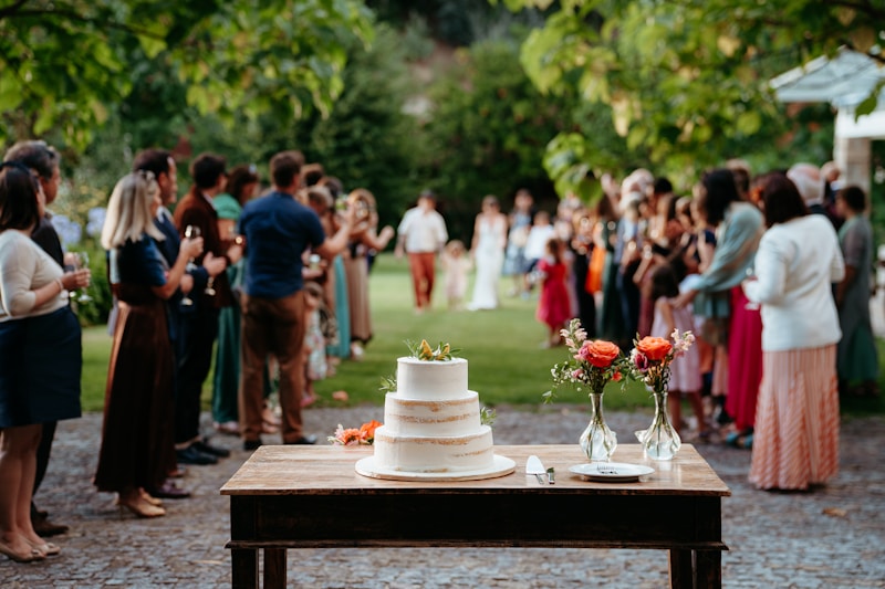 Tarta de boda en evento