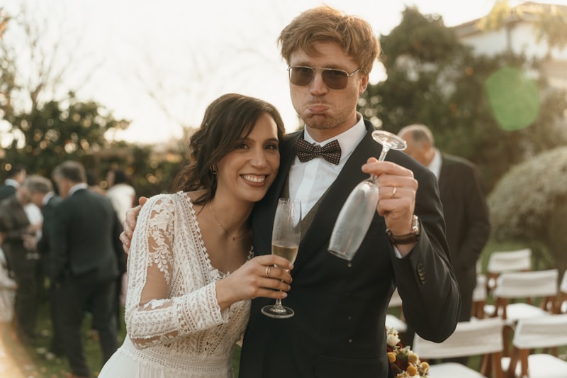 Wedding champagne toast