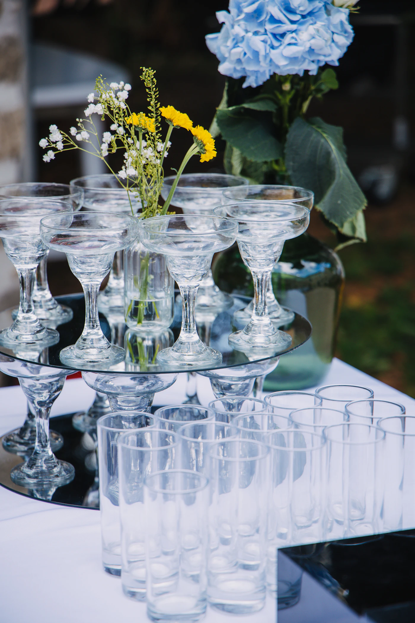 Champagne + flowers