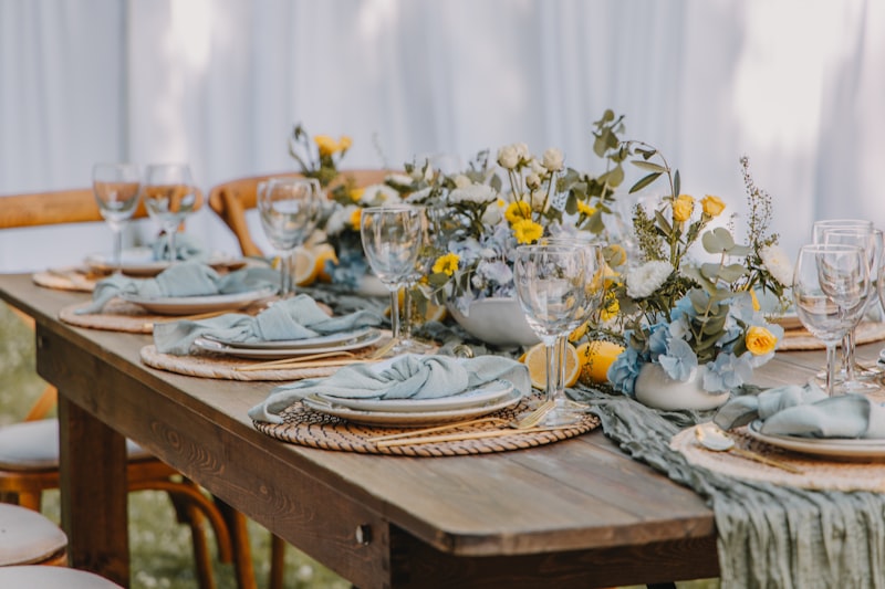 Table linens and napkins