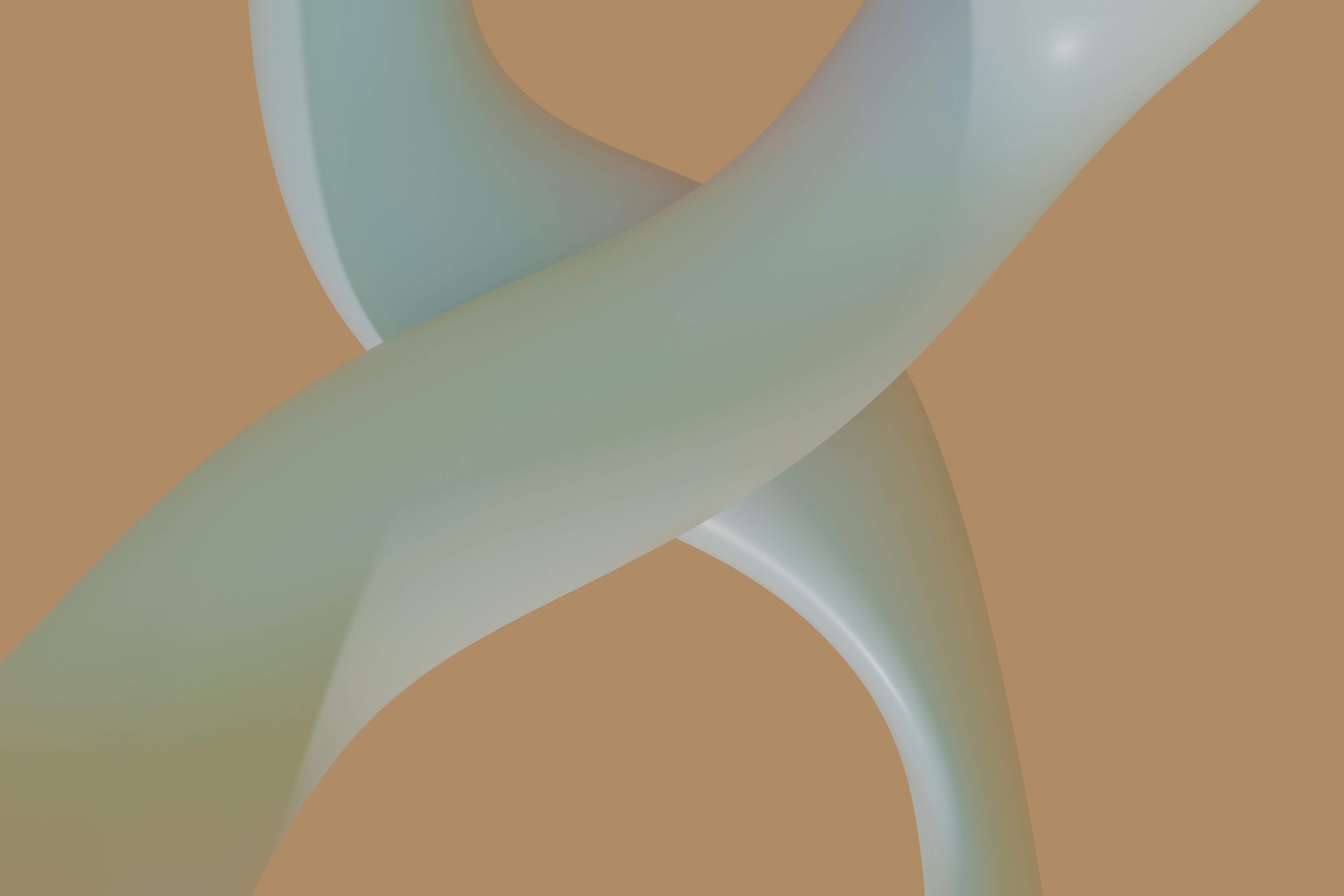 Abstract light blue curves on a brown background