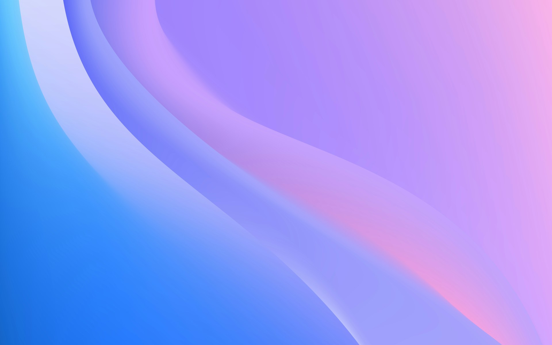 Abstract soft gradient waves of blue and pink