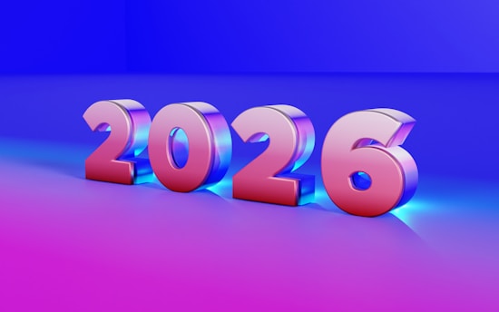 3D rendering of the year 2026