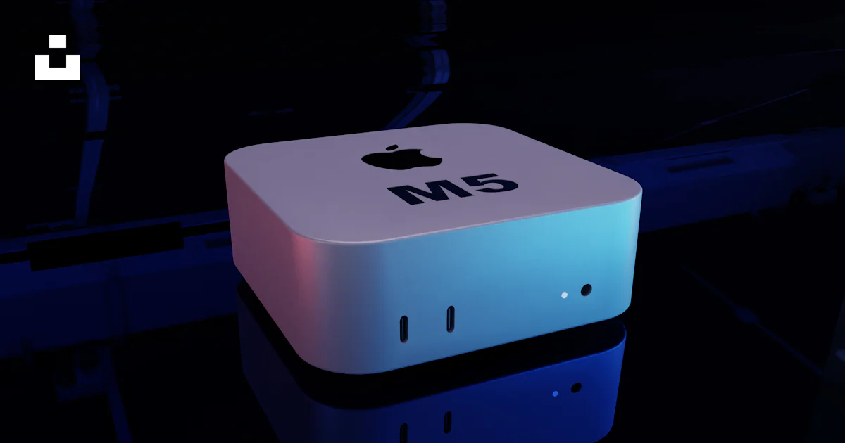 Apple mac mini m5 computer on a reflective surface. photo – Free ...