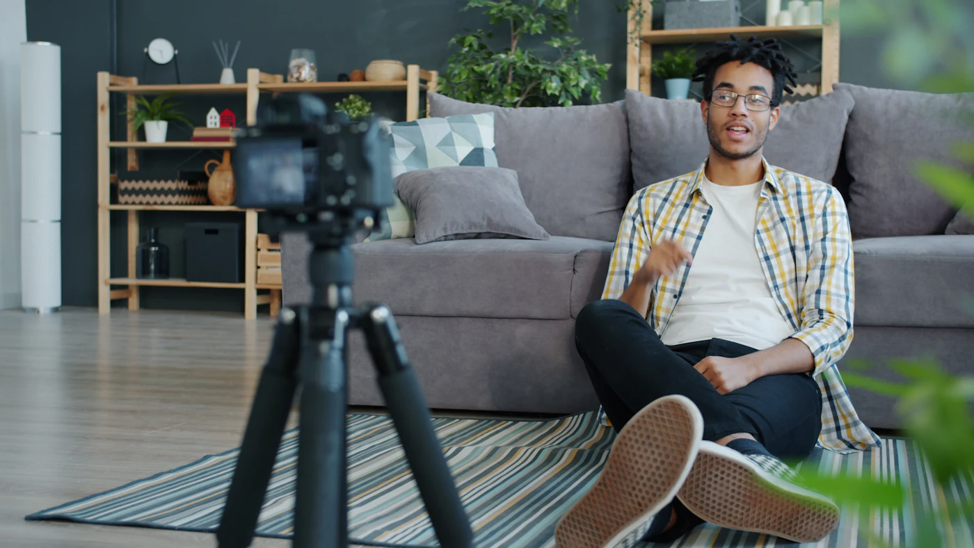 Recording a course video at home