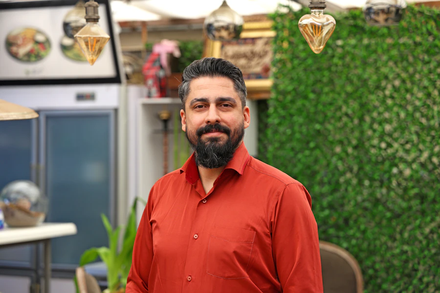A confident small-business owner