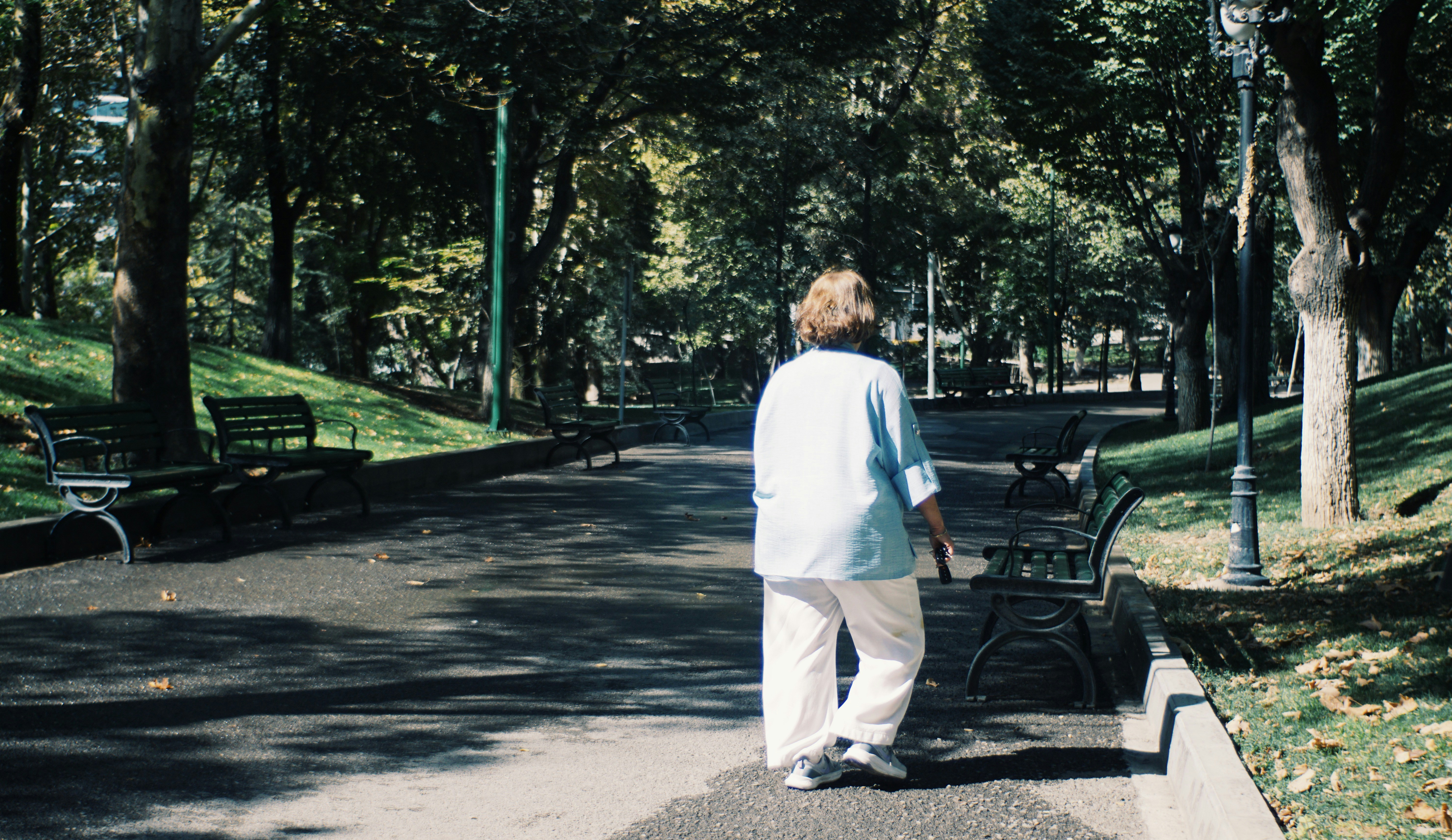 Peaceful walking journey