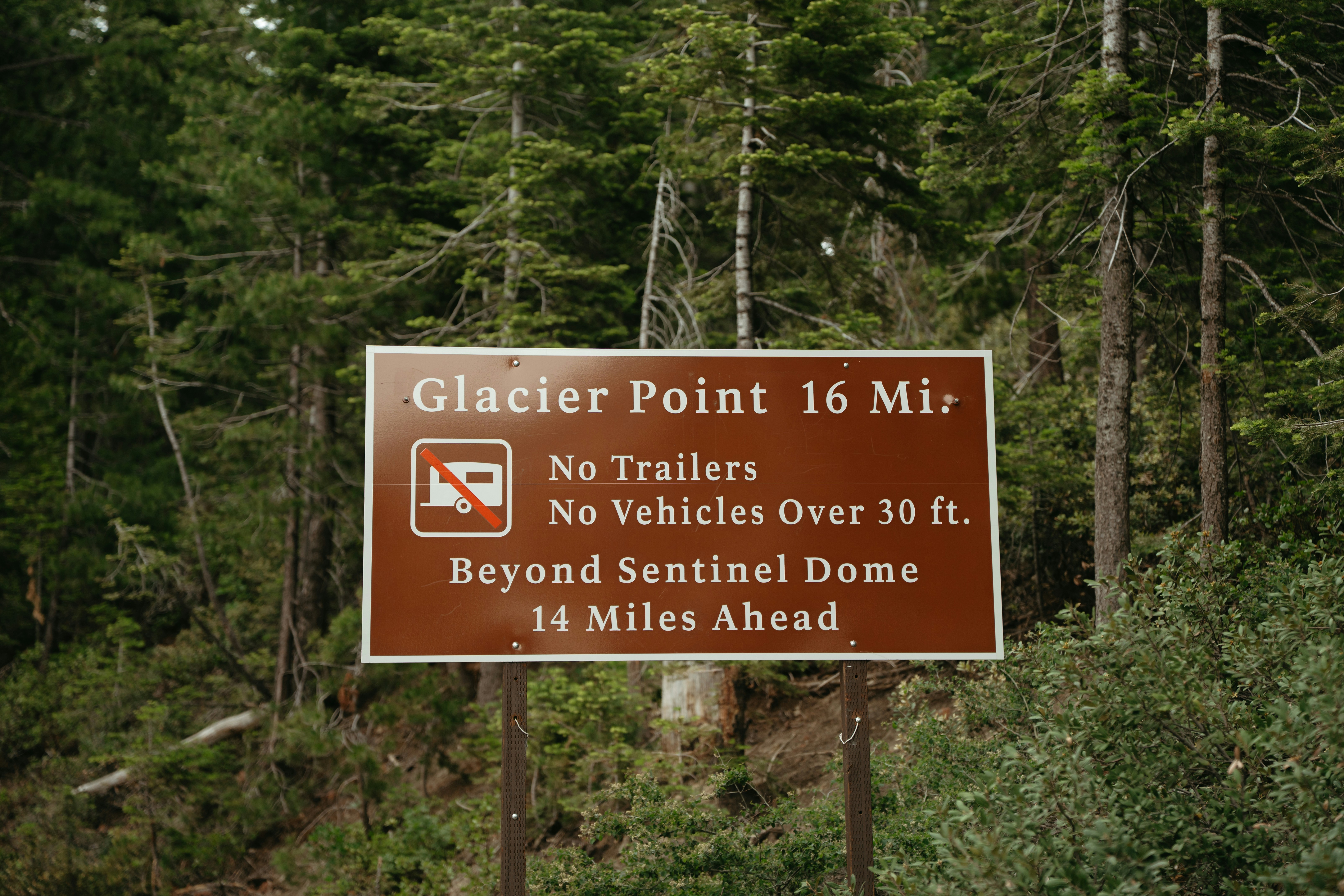A closed sign on a national park entrance