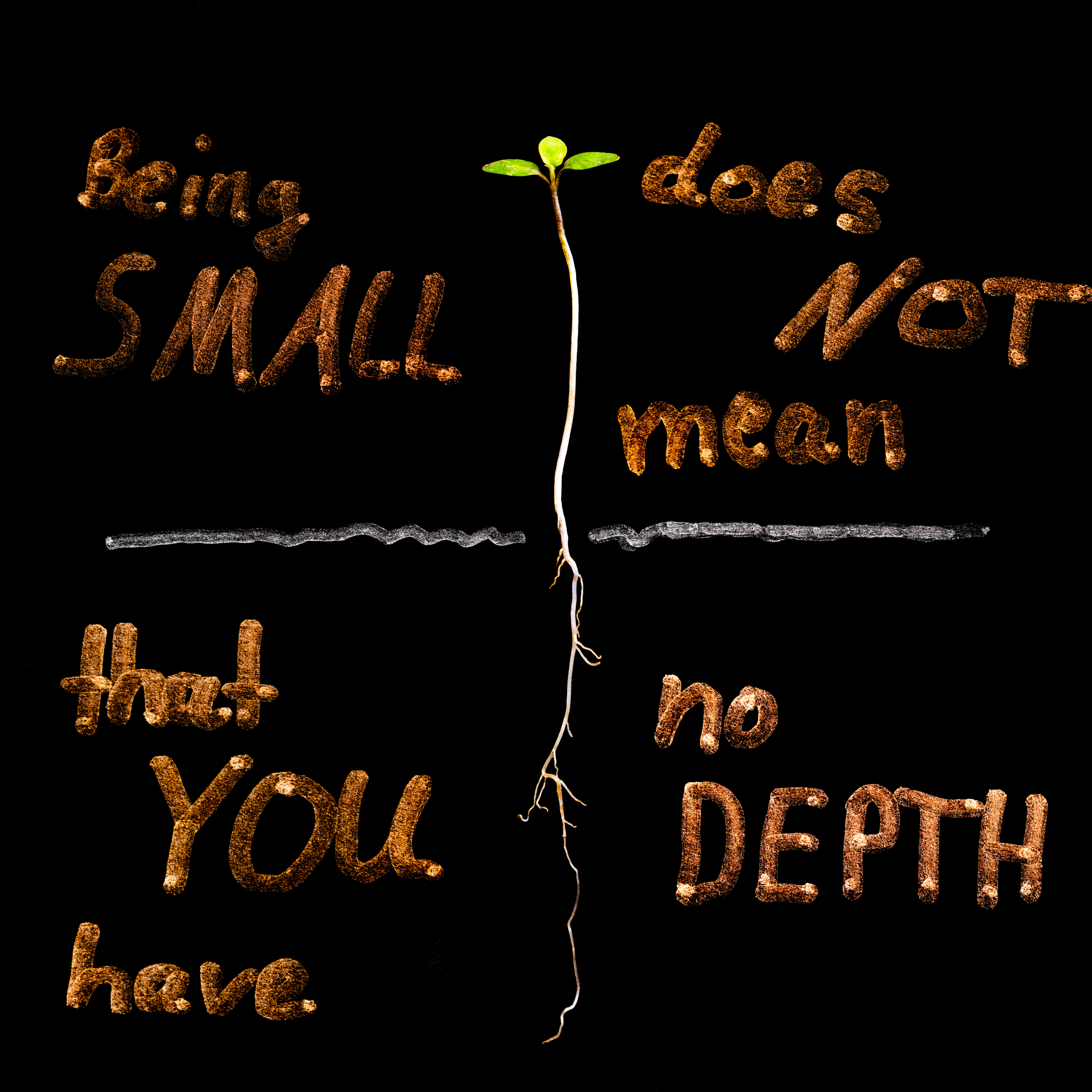 Being small does not mean that you have no depth