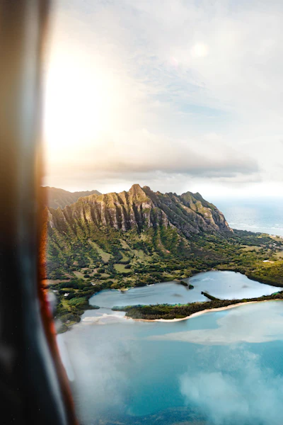 Hāna rainforest helicopter flight with a landing