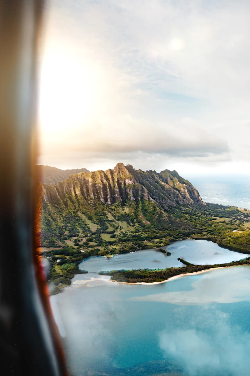 Hāna rainforest helicopter flight with a landing