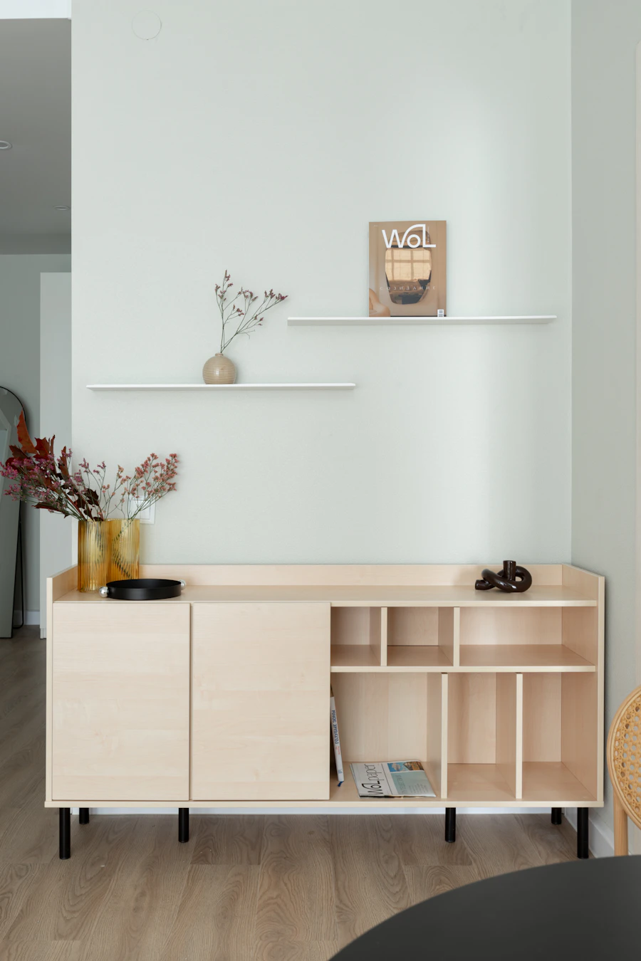 Buffet vaisselier bois clair