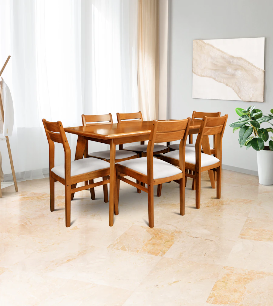 Handcrafted dining table in solid hardwood