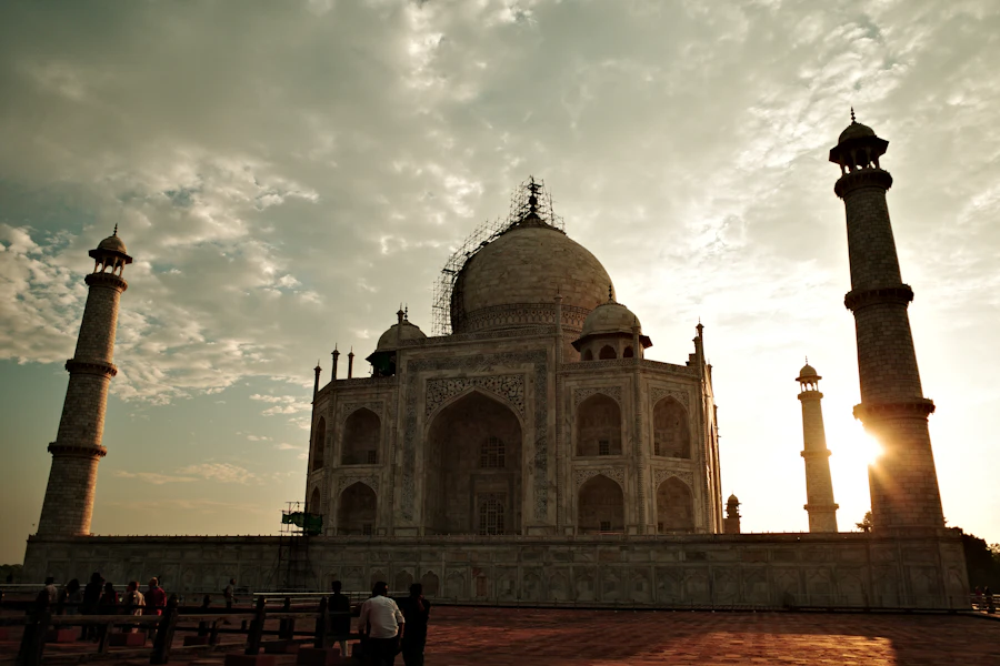 Taj Mahal at sunrise in Agra, India