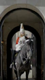 Guard on horseback in ceremonial uniform