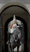 Guard on horseback in ceremonial uniform