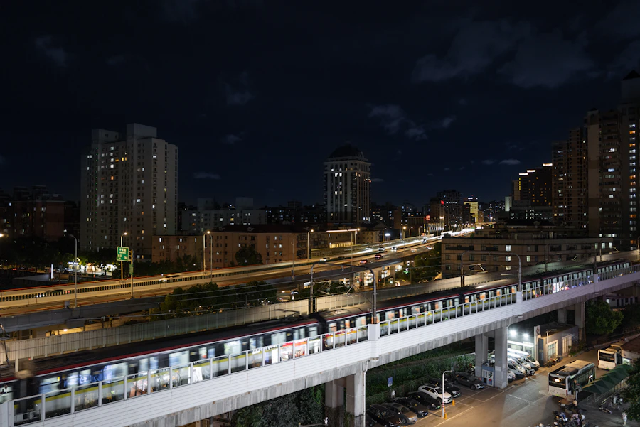 Shanghai metro station with commuters