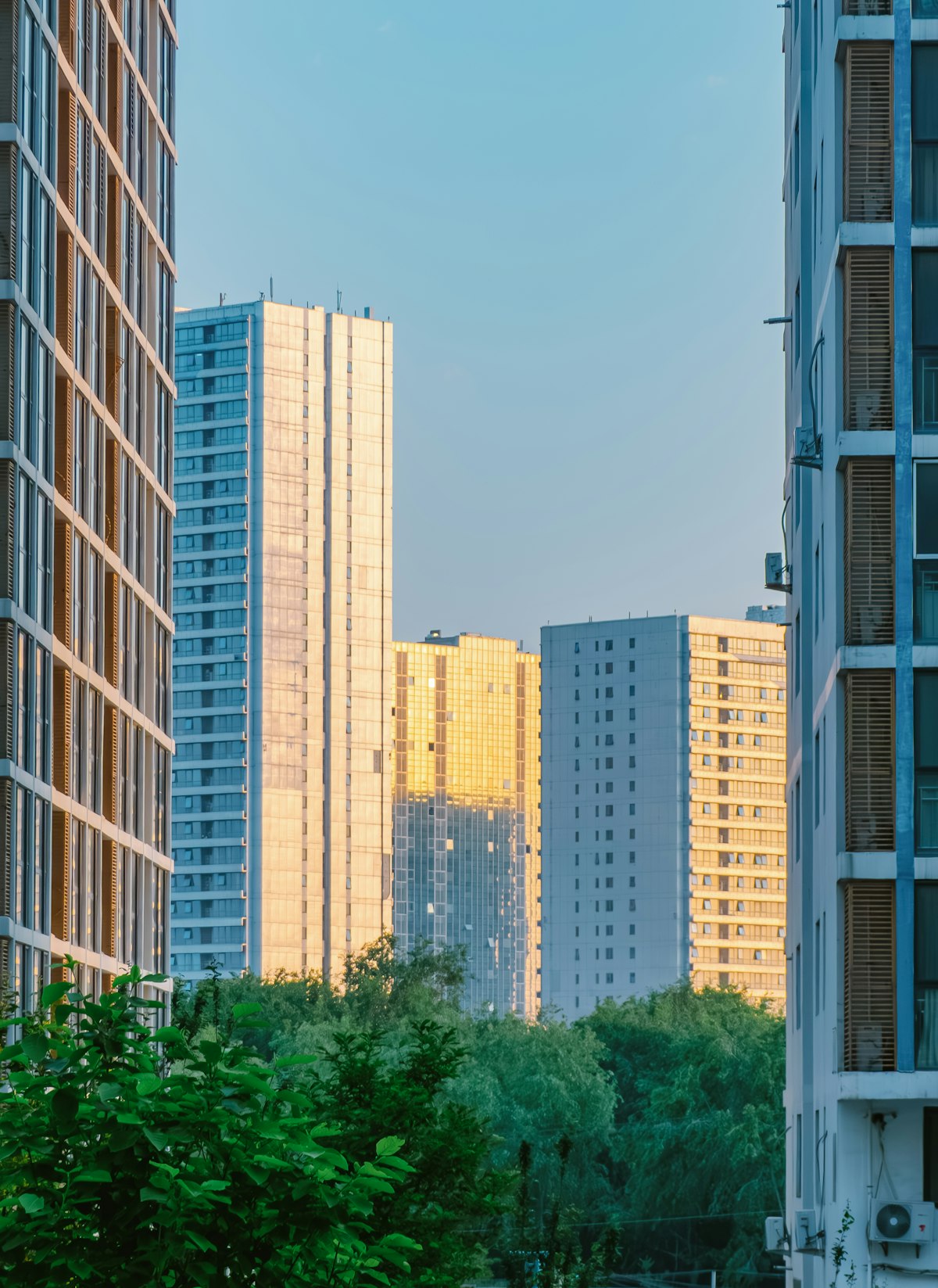 Modern residential buildings