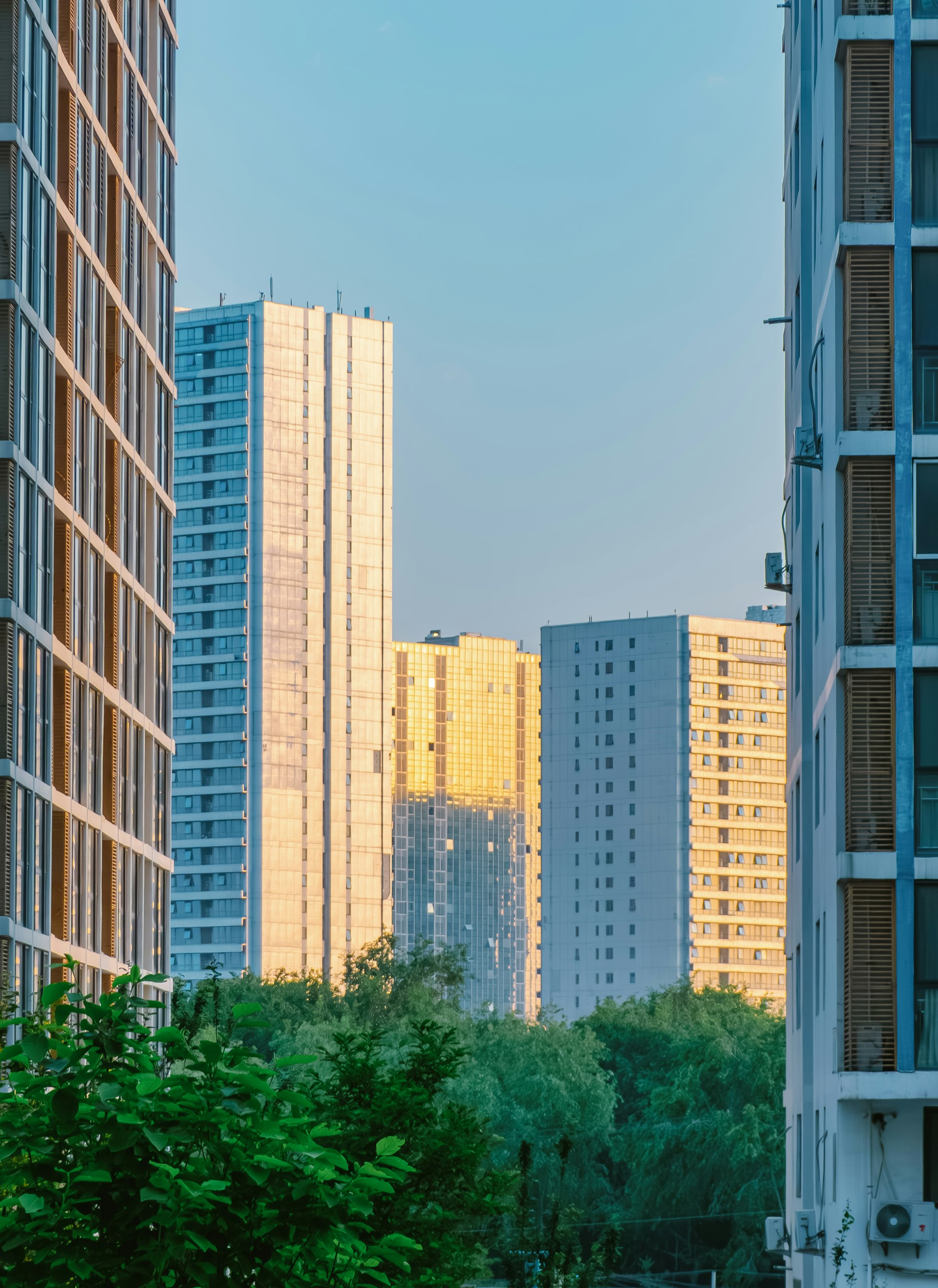 Modern residential buildings