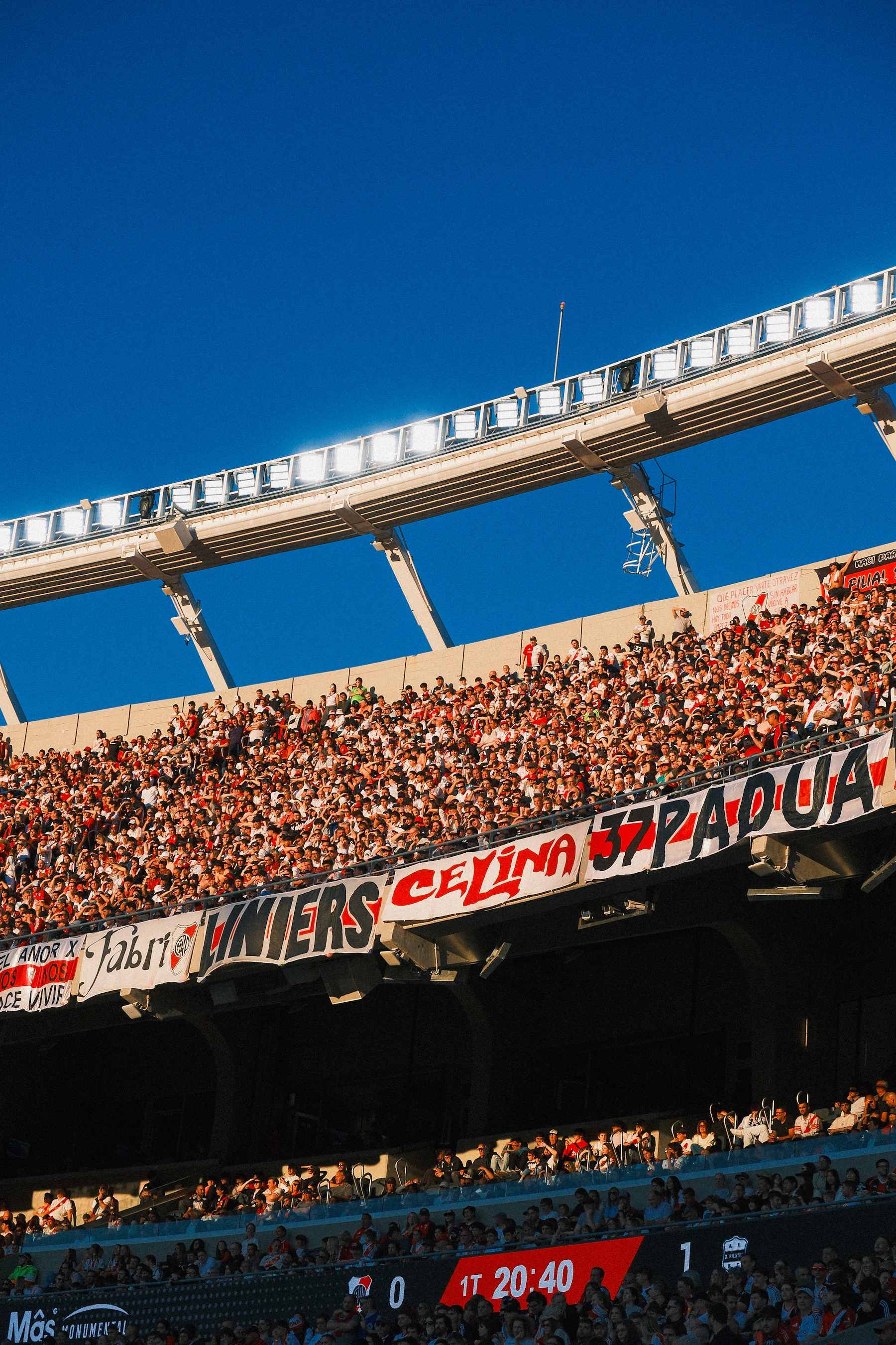 Football stadium crowd
