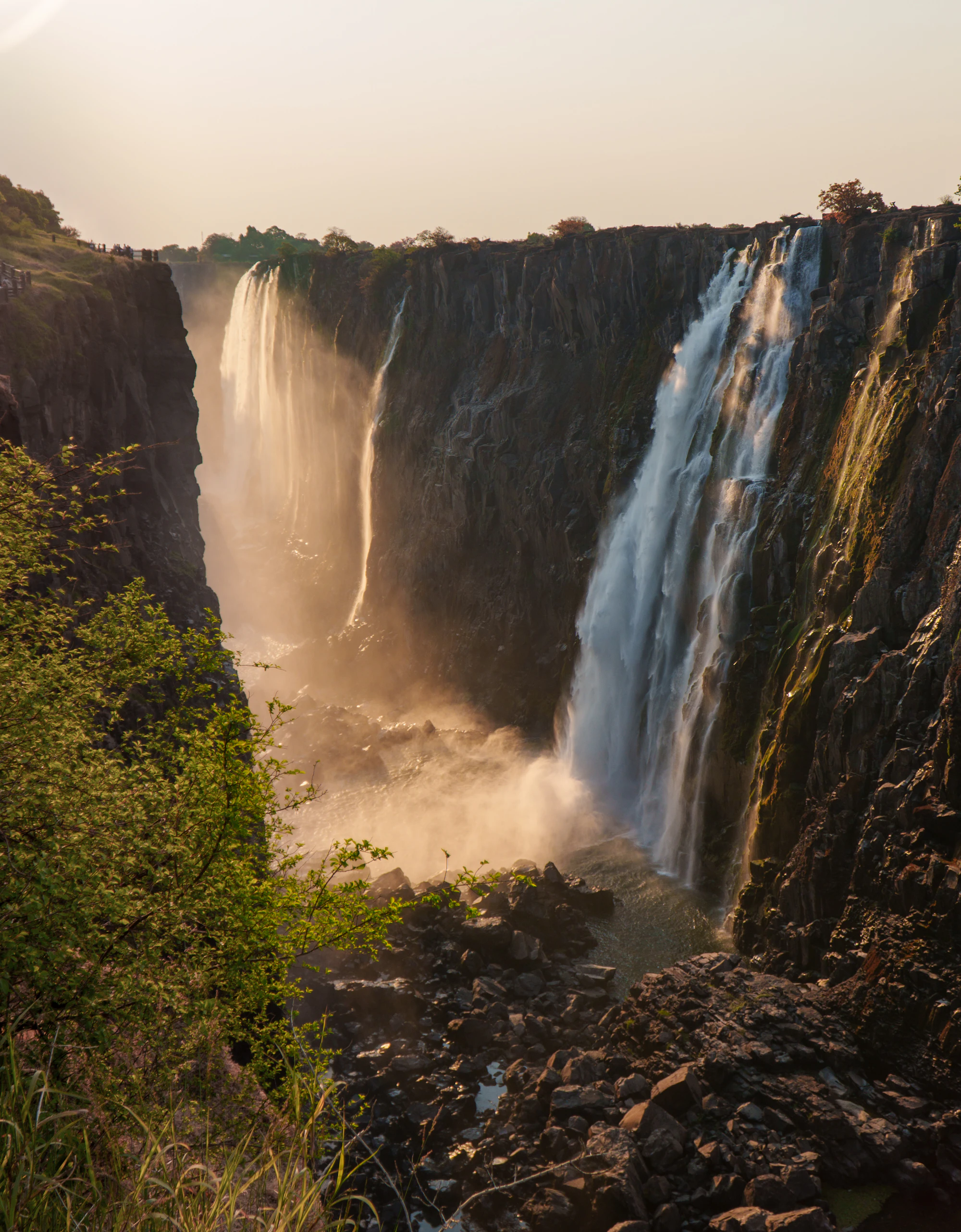 Victoria Falls at sunset, where India play twice