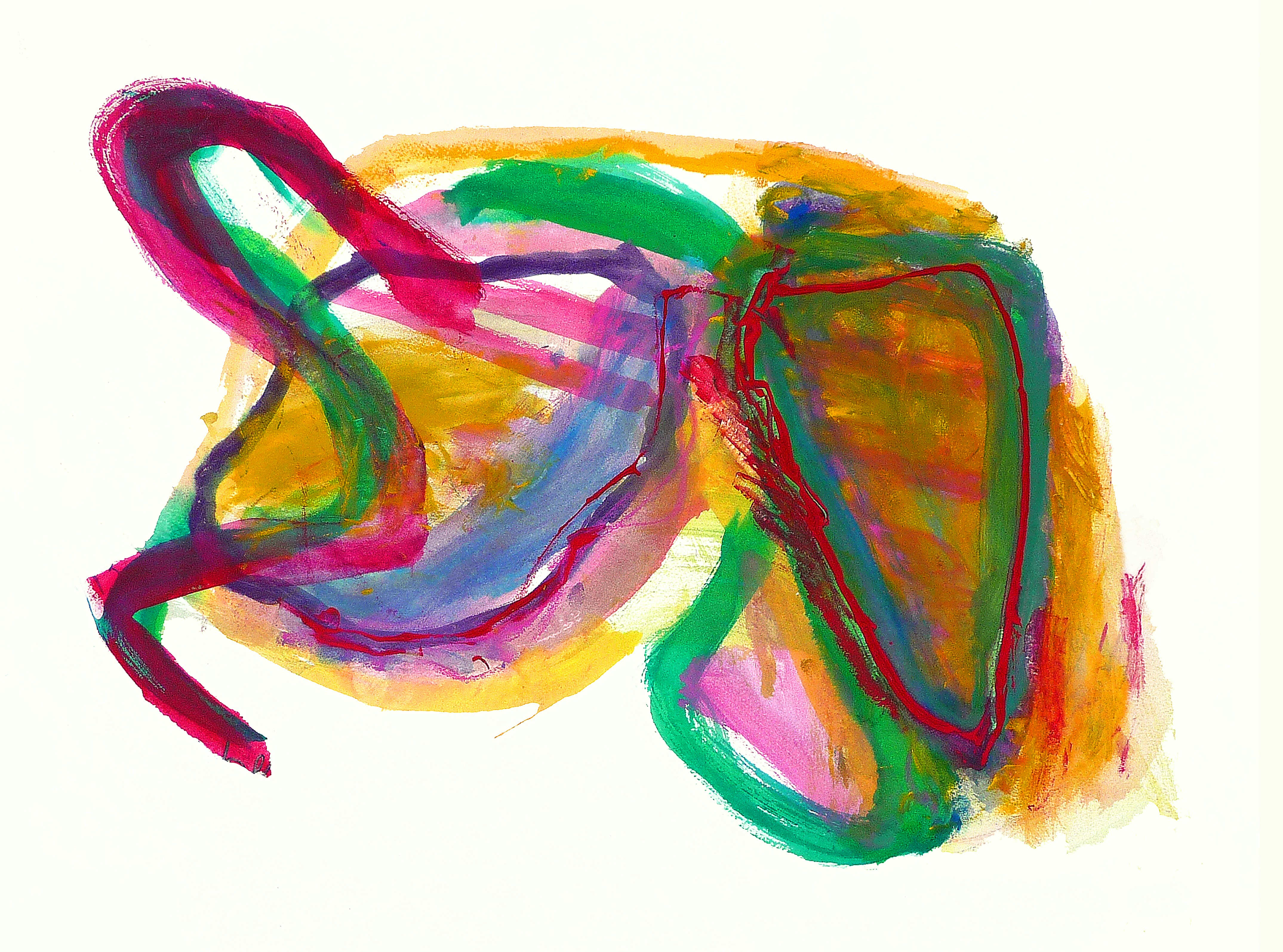 Abstract shapes and colors representing creativity