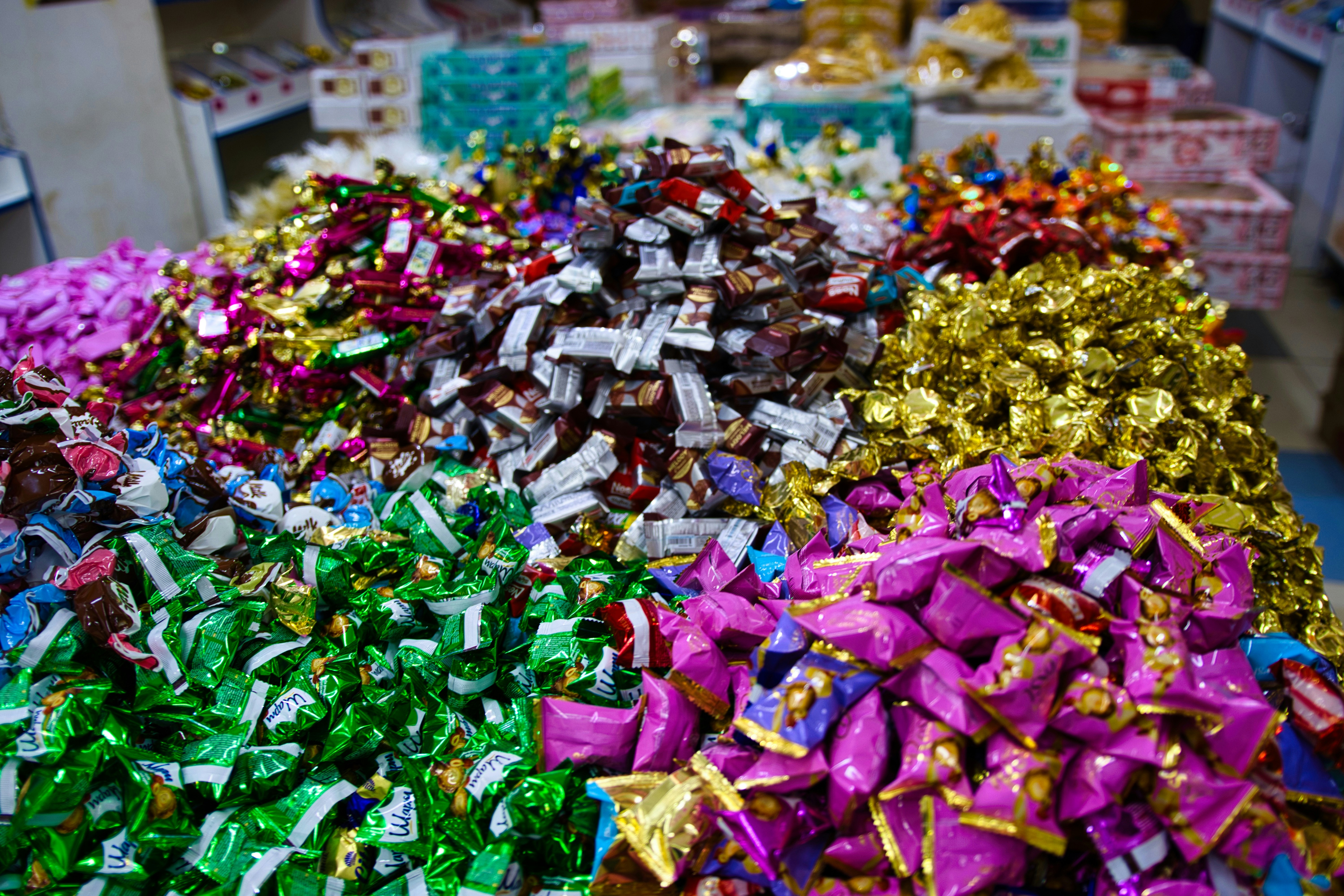 Colorful candy display