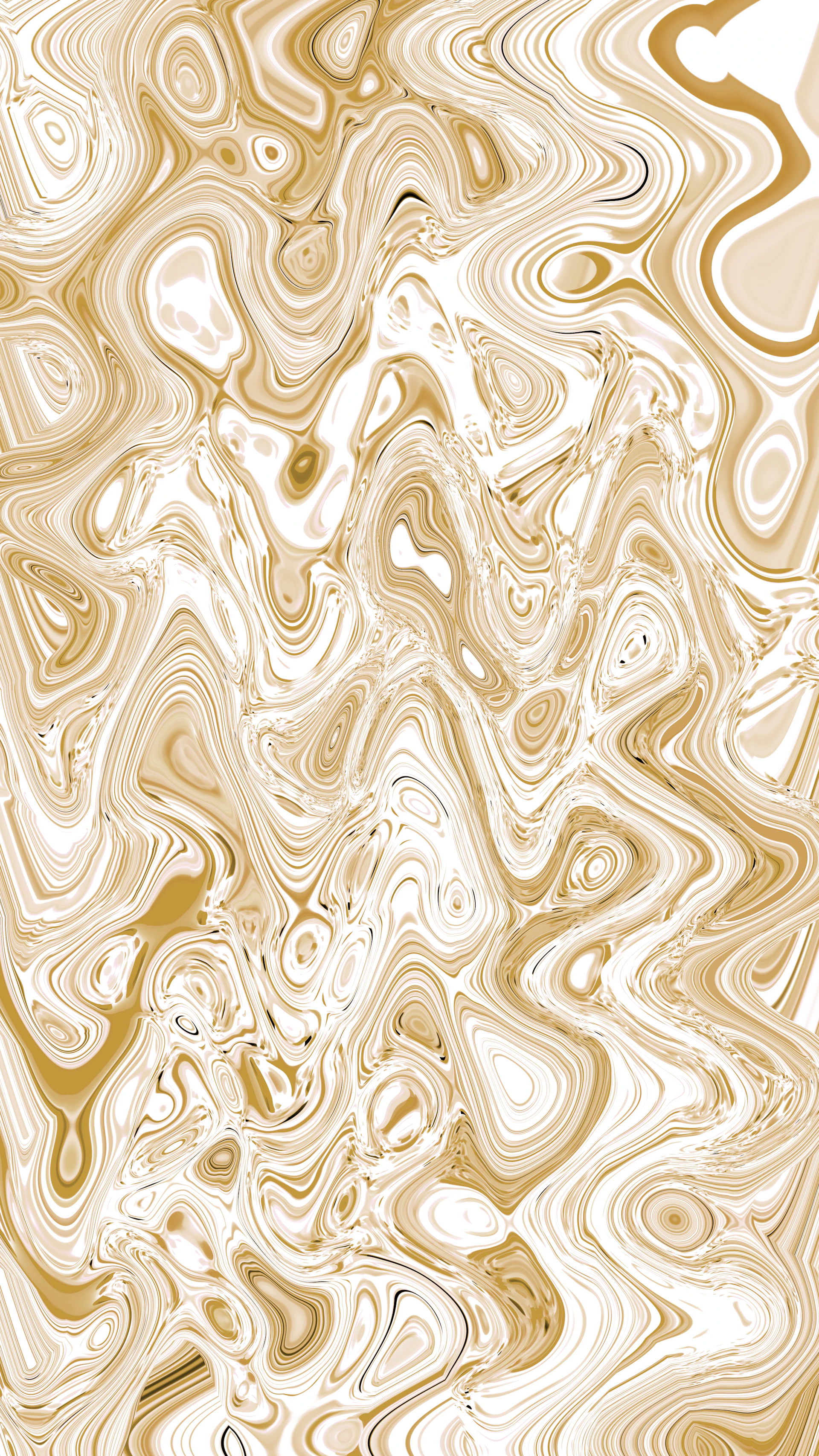 Abstract wavy pattern in gold and white