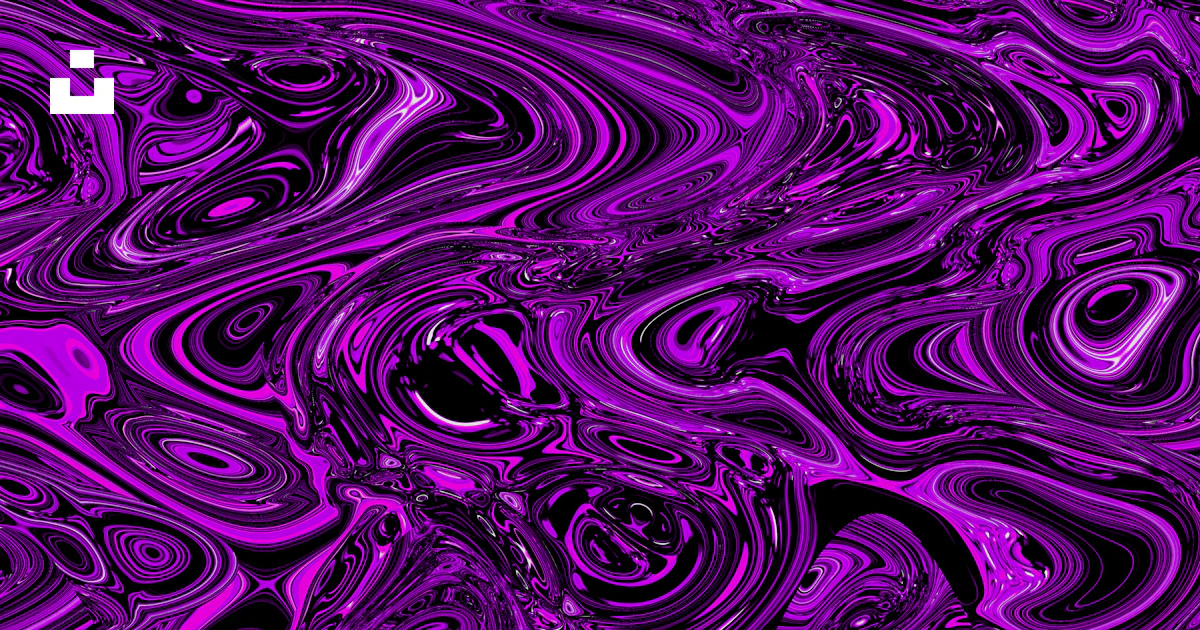 Splash Roxo Padrão de redemoinho abstrato de roxo e preto vibrantes. foto – Imagem ...