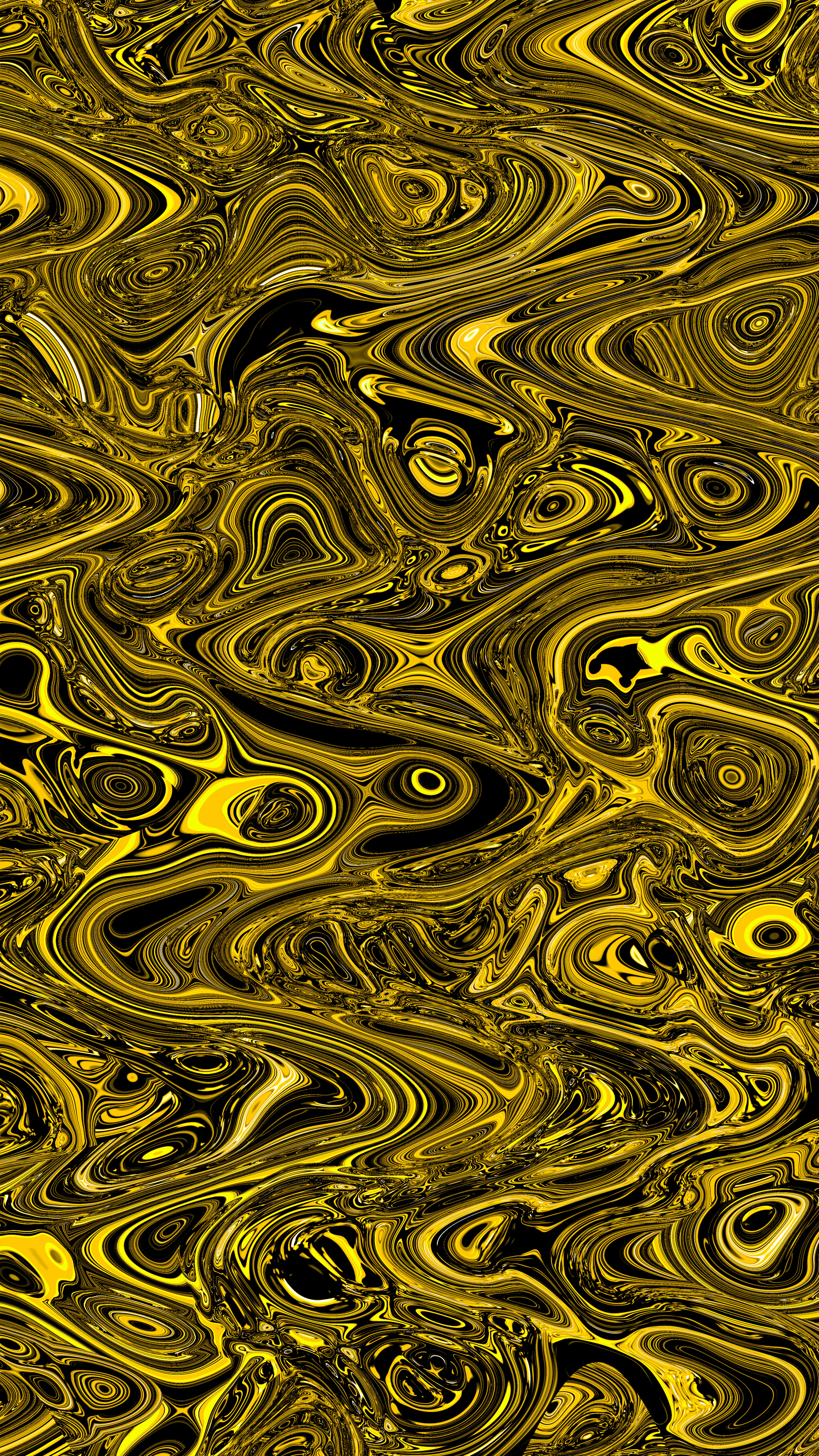 Swirling golden and black abstract pattern