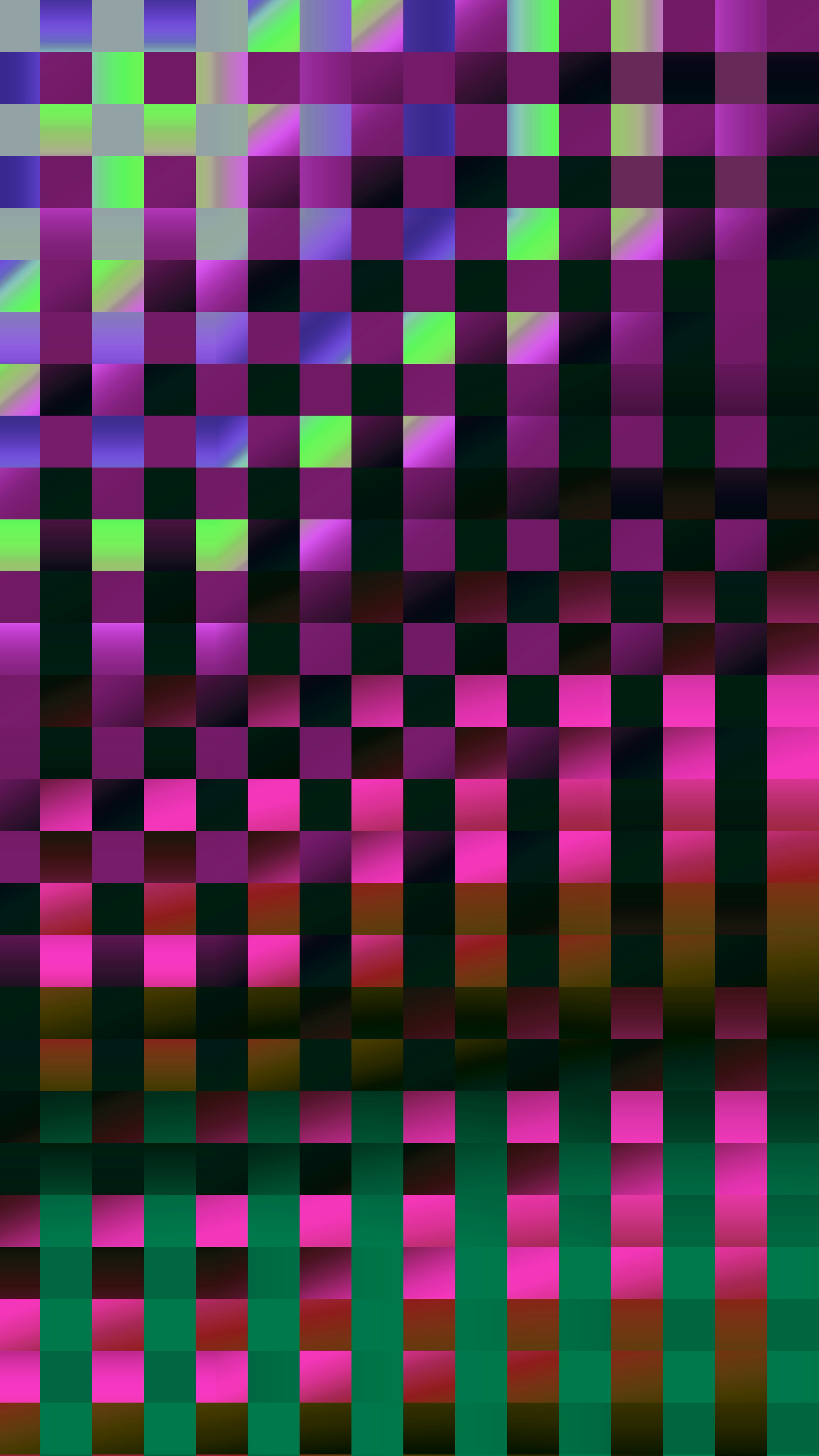 Abstract pattern of pink, purple, and green squares.