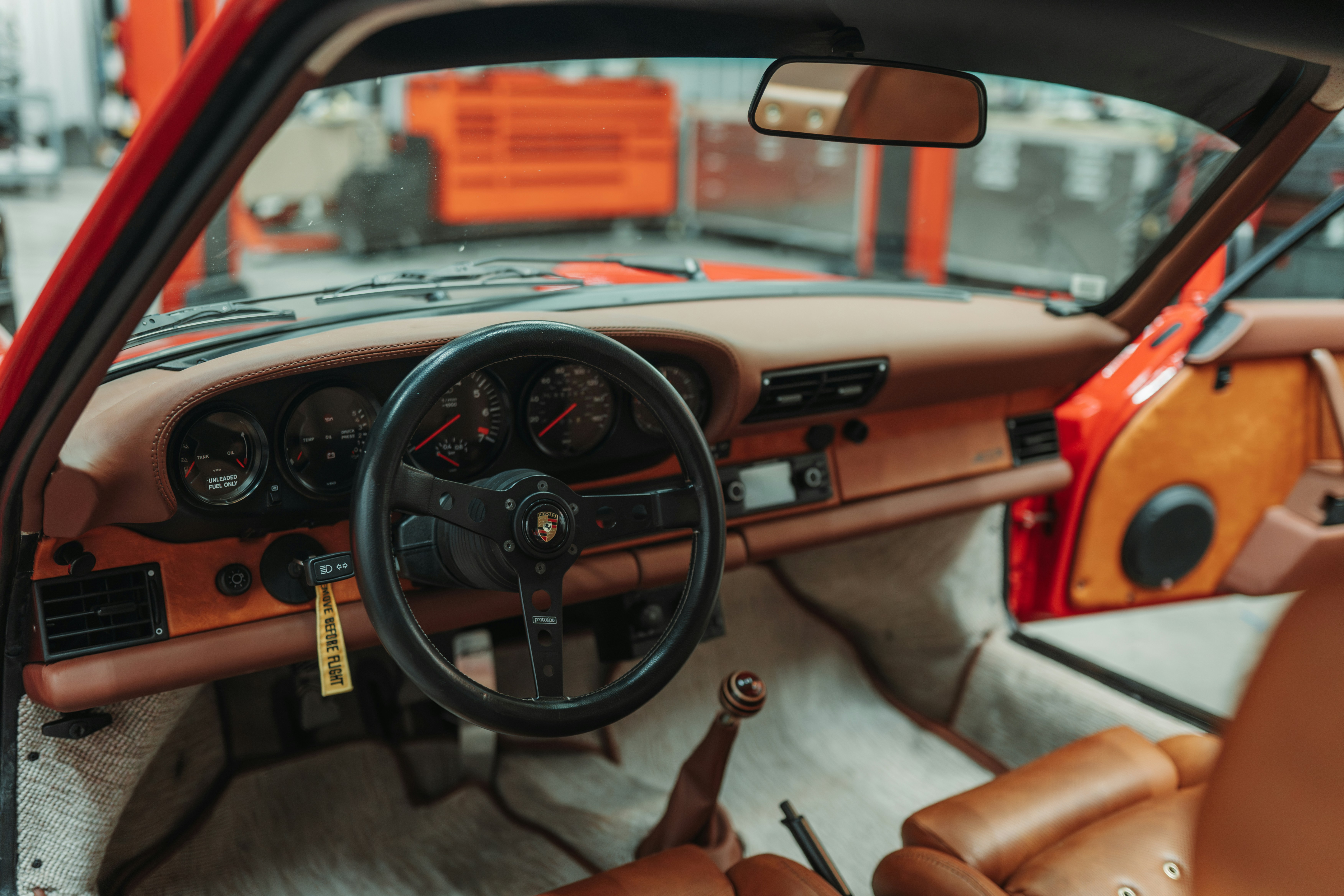 This is a 1989 Porsche Built on a 1989 Carrera chassis with a rebuilt 3.3L turbo engine and a G50 5 speed transmission. The Owner of the shop was kind enough to let me get some shots of this restored beauty