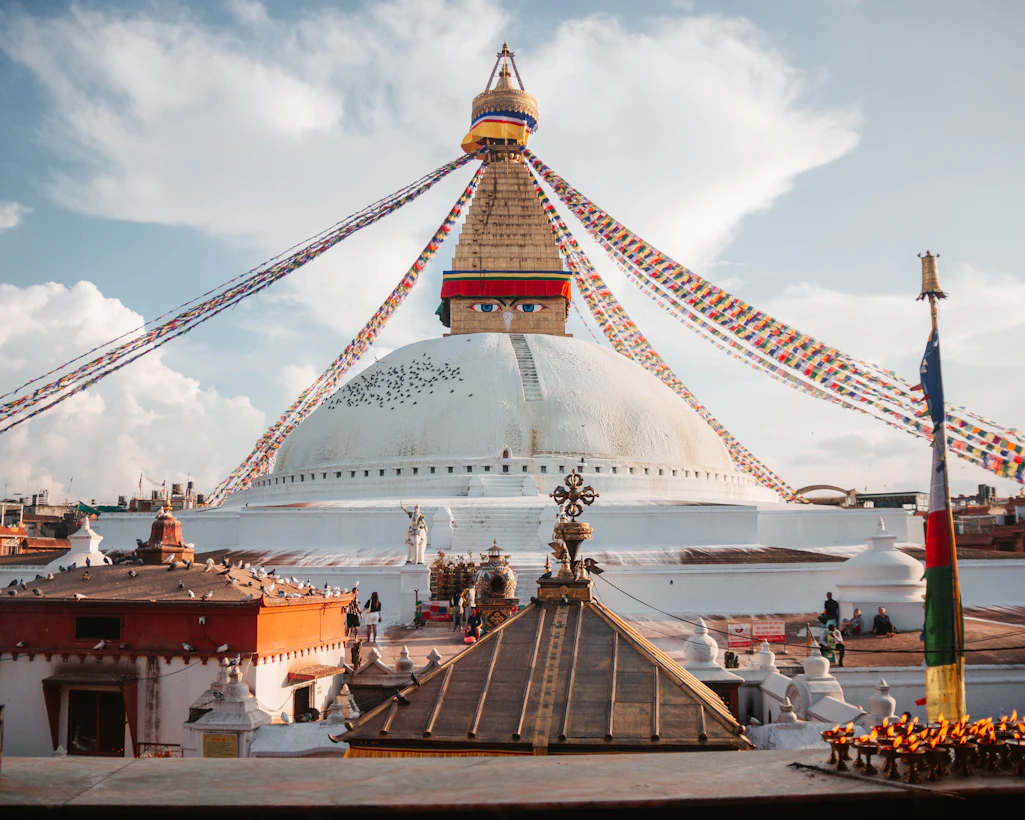 The iconic Boudhanath Stupa in Kathmandu