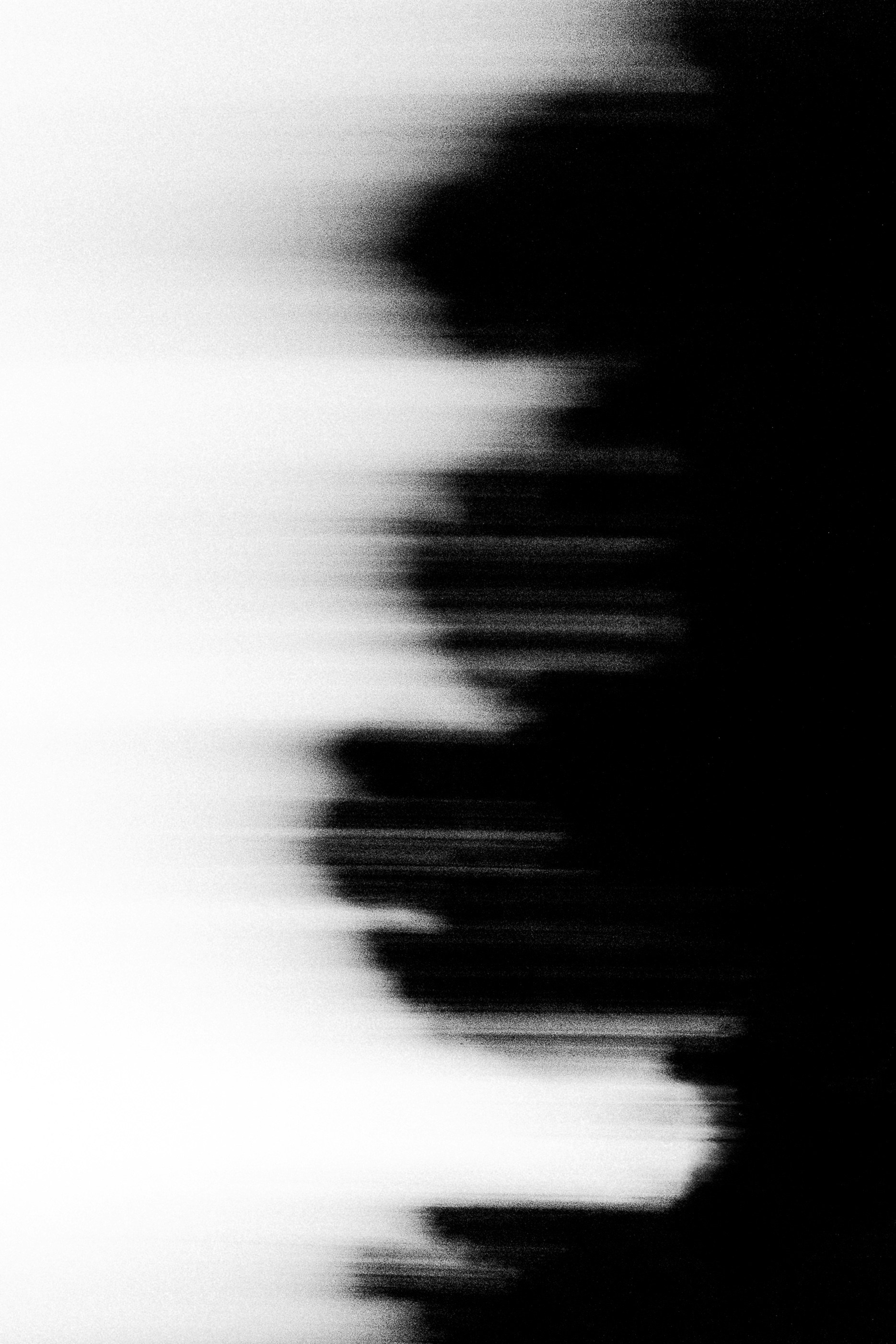Abstract black and white streaks of light